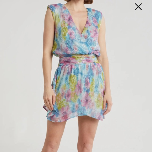 Ramy Brook Multicolor Shimmer Mini Dress - Picture 1 of 15